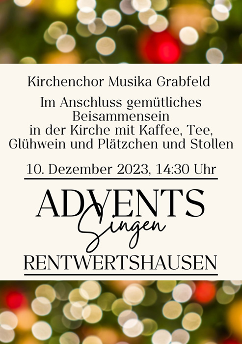 Adventssingen in Rentwertshausen