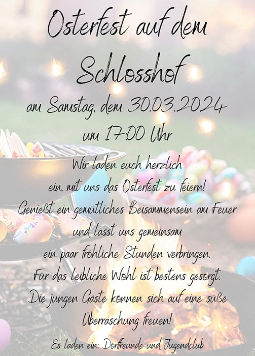 🐣 Osterfest auf dem Schlosshof in Berkach