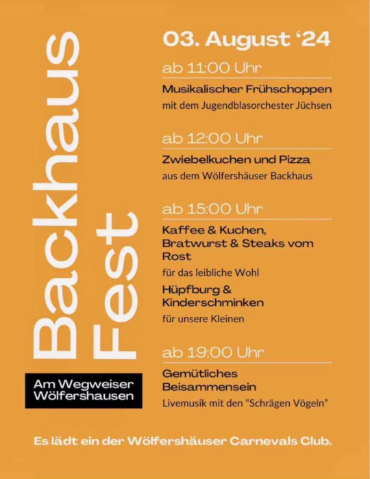 Backhausfest in Wölfershausen