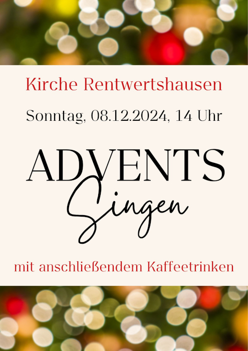 Adventssingen in der Kirche Rentwertshausen