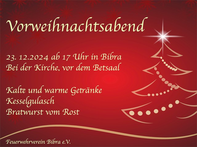 Vorweihnachtsabend in Bibra