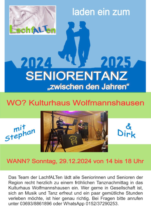 Seniorentanz im Kulturhaus Wolfmannshausen