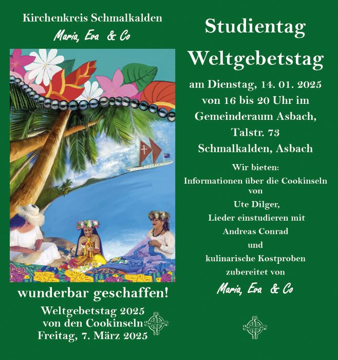 Studientag zur Vorbereitung auf den Weltgebetstag , unter dem Motto: "wunderbar geschaffen"