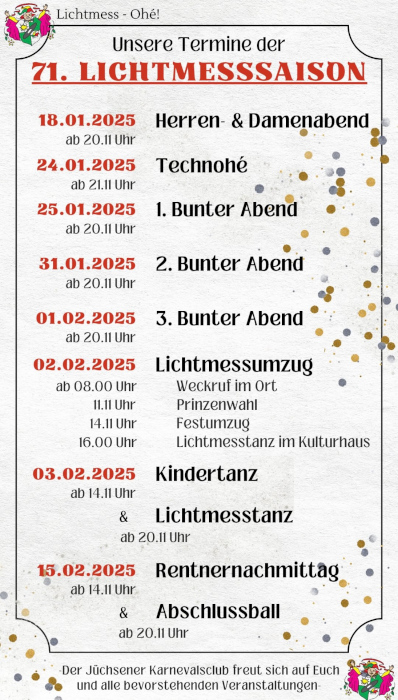 Lichtmess in Jüchsen - 1. Bunter Abend