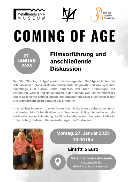 Vorführung und anschließende Diskussion zum Film "Coming of Age"