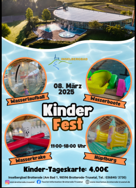 Kinderfest im Inselbergbad Brotterode