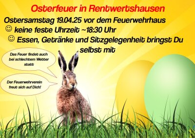 Osterfeuer in Rentwertshausen