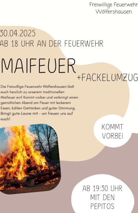Maifeuer & Fackelumzug in Wölfershausen
