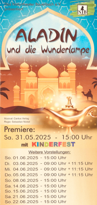 Naturtheater Bauerbach präsentiert "Aladin und die Wunderlampe"