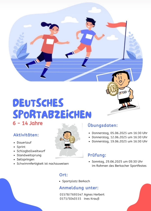 Deutsches Sportabzeichen im Juni in Berkach