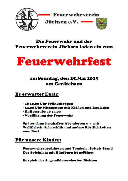 Feuerwehrfest in Jüchsen