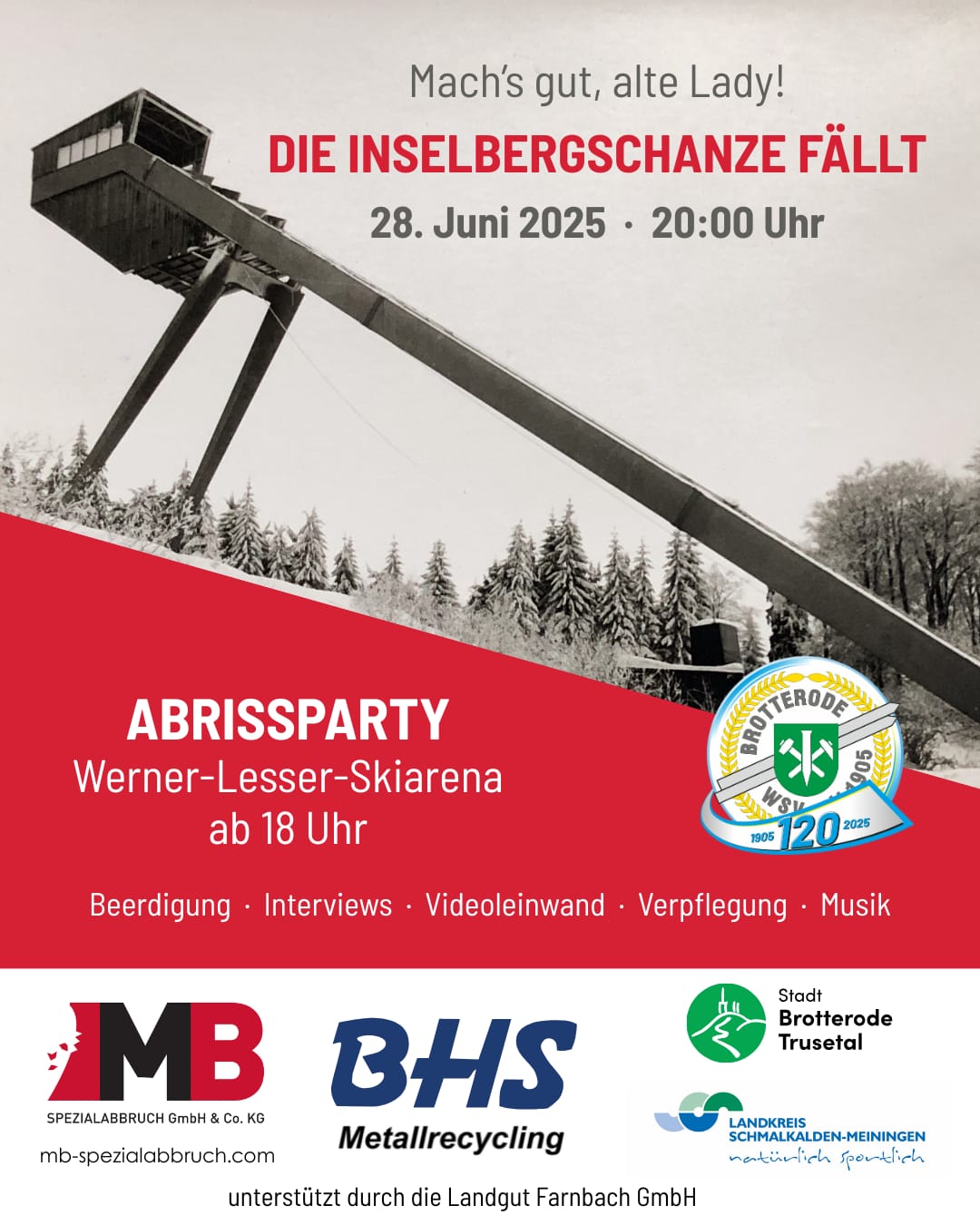 Abrissparty Inselbergschanze
