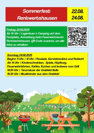 Sommerfest der Feuerwehr Rentwertshausen