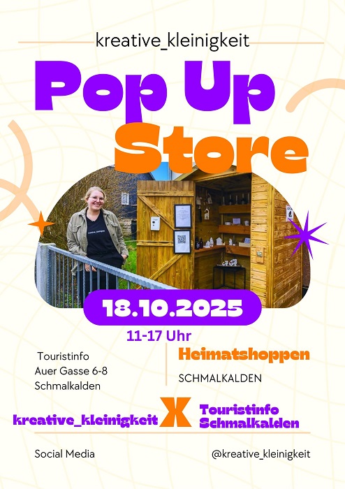 Pop-Up Store: Kreative Kleinigkeiten X Tourist-Information Schmalkalden