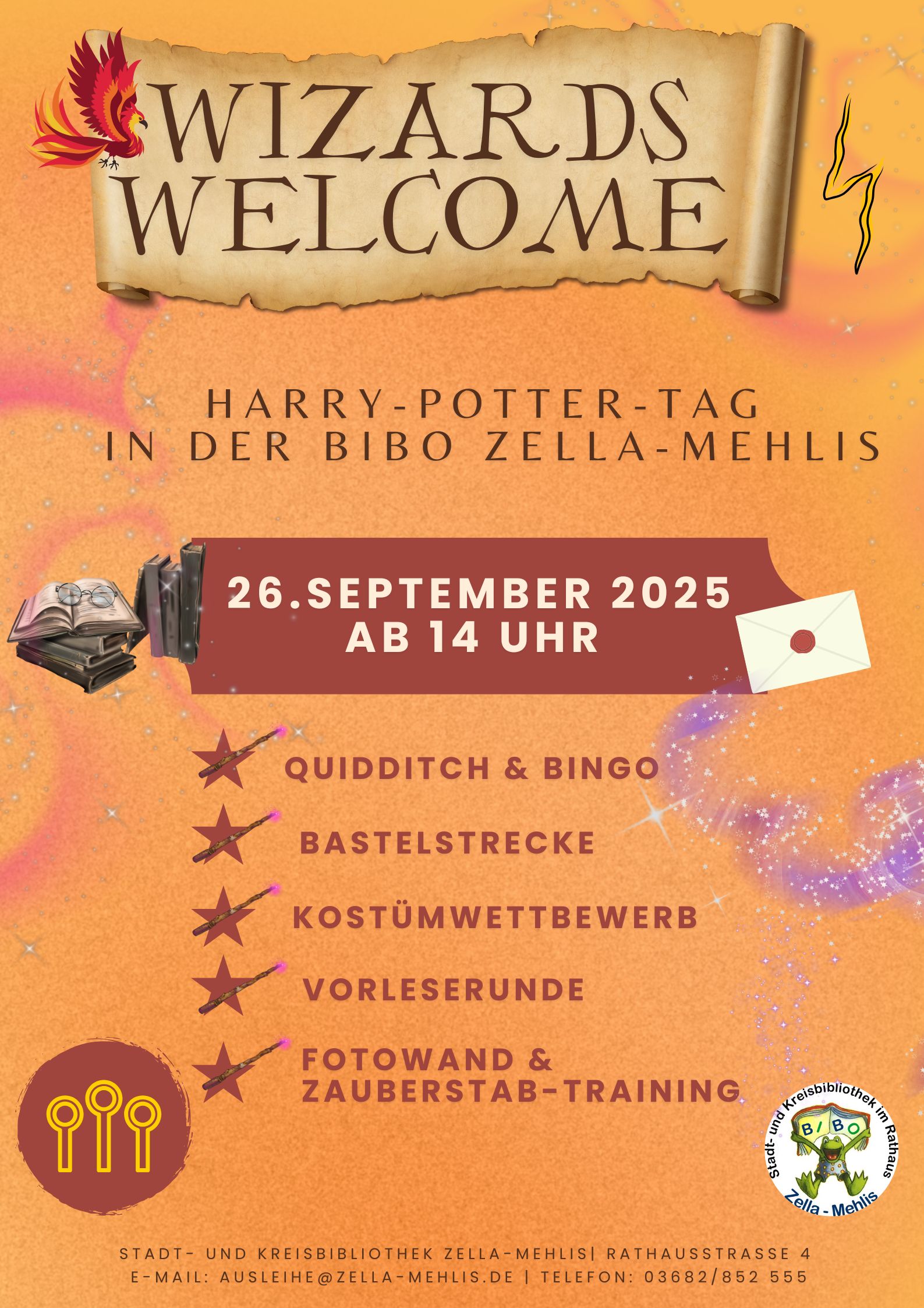 Harry Potter-Tag in der Bibliothek