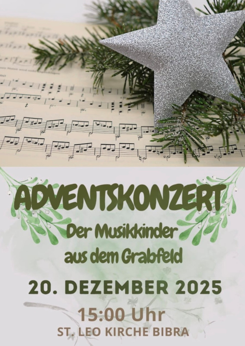 Adventskonzert der Musikkinder aus dem Grabfeld